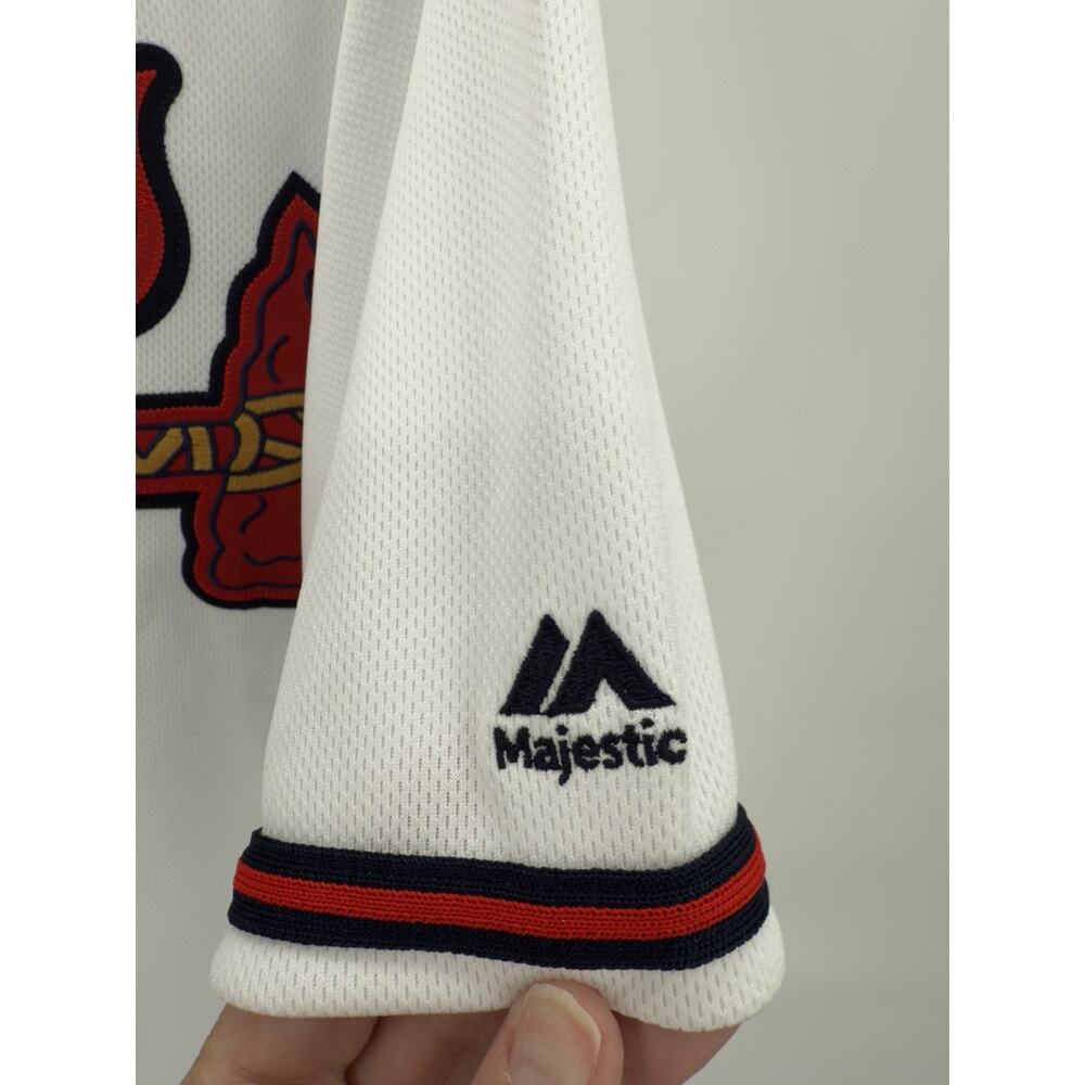 Atlanta Braves Majestic Jersey White Turner Field Final Season Men's Size 48 New - Picture 4 of 9